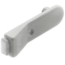 Door Stop with One Dowel Plastic with PVC Buffer For series drilled holes White