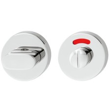 WC Escutcheon Set Ø 53 mm Stainless Steel Thumbturn and release with indicator Polished