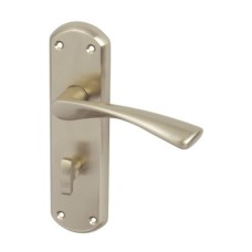 Lever Handles on Backplates for Bathroom Lock Zinc Alloy Olton Designed for interior doors Polished chrome