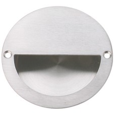 Pull Handle Flush Ø 90 mm 316 Stainless Steel Suitable for use on swing and sliding timber doors Polished