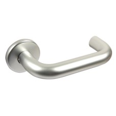Lever Handles Safety Sprung on Round Roses Ø 20/22 mm Aluminium Ø 20 mm satin anodised