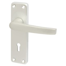 Lever Handles on Backplates for Lever Lock 152 mm Contract Satin anodised aluminium