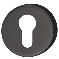 Escutcheon Euro Profile Ø 53 mm Stainless Steel Graphite black PVD coated