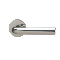 Lever Handles Round Section on Round Roses 316 Stainless Steel Ben Nevis Ø 16 mm satin