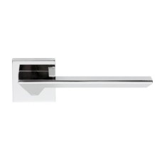 Lever Handles on Square Roses Zinc Alloy Stealth Startec Polished chrome
