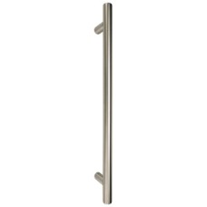 Pull Handle Round Section Ø 25 mm Bolt Through Fixing 316 Stainless Steel Appalachian Length 525 mm hole centres 425 mm polished
