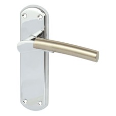 Lever Handles on Backplates for Latch Zinc Alloy Arkles Designed for interior doors Polished chrome/Satin nickel