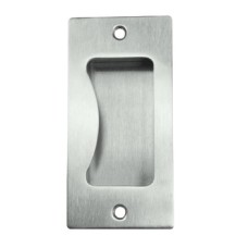 Pull Handle Flush 100 x 50 mm 316 Stainless Steel Suitable for use on sliding timber doors Satin