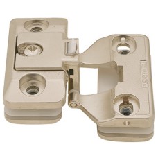 Glass Door Hinge 190° with Exposed Axle for Inset Doors For all glass constructions with inset doors Nickel plated