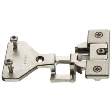 Exposed Axle Hinge 180° Half Overlay Mounting Aximat 100 Zinc alloy Regula press fitting cup pre-mounted dowels and Hospa Ø 3.5 mm pan head screws 48/6