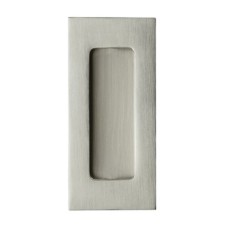 Pull Handle Flush 102 x 50 mm Brass Concealed fixing Polished chrome plated