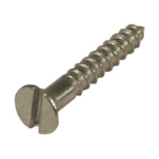 Wood Screw Countersunk Head Steel Din 97 with Single Slot Length 16 mm Ø 2.5 nickel-plated steel partially threaded