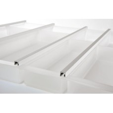 Cutlery Tray Set for Blum Tandembox Ninka Cuisio  For cabinets with 15/16 or 18/19 mm board thickness (variable soft edges) For drawer depth 450 mm for cabinet width 1000 mm frosted white