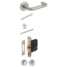 Lever Handles Set Indicator and Lock for Disabled Toilet Doors Satin stainless steel