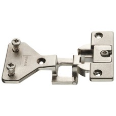 Exposed Axle Hinge 180° Half Overlay Mounting Aximat 100 Zinc alloy Screw fixing cup pre-mounted Euro screw fixing arm 48/6