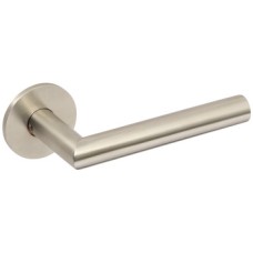 Lever Handles Ø 19 mm on Round Roses 316 Stainless Steel Pyrenean Satin stainless steel