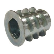 Screw-In Sleeve M6 Internal Thread Galvanized Zinc Alloy Length 13 mm