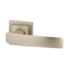 Lever Handles on Square Roses Zinc Alloy Thornton Designed for interior doors Satin nickel