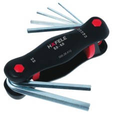 Folding Hex Key Set 7-Piece Pocket hex key set - 7 keys in a plastic casing SW 2-8 mm