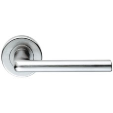 Lever Handles on Round Roses Zinc Alloy San Lorenzo On concealed fixing roses Polished chrome