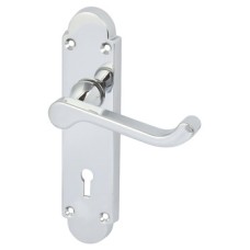 Lever Handles on Backplates for Lever Latch 167 mm Zinc Alloy Designed for interior doors Satin nickel