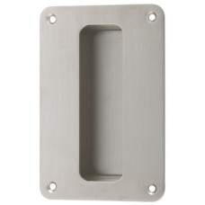 Pull Handle Flush 150 x 100 mm 316 Stainless Steel Suitable for use on swing and sliding timber doors Satin