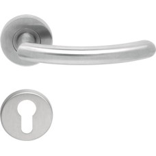 Lever Handles Shaped on Round Roses 304 Stainless Steel Champ Startec Satin
