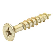 Spax® Screw Chipboard Countersunk Head with PZ Cross Slot Partially Threaded Yellow chromatized length: 100 mm thread Ø 5 mm