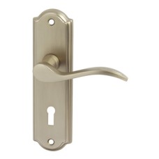 Lever Handles on Backplates for Lever Lock Zinc Alloy Sywell Designed for interior doors Satin nickel
