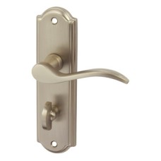 Lever Handles on Backplates for Bathroom Lock Zinc Alloy Sywell Designed for interior doors Polished chrome