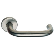 Lever Handles Safety on Round Roses Ø 19 mm Stainless Steel Tiana II On concealed fixing roses Satin