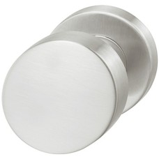 Centre Door Knob Fixed Round on Round Rose 304 Stainless Steel HL18 Häfele Polished