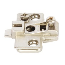Mounting Plate Super Compact Cruciform Two Part Plate for Grass Slide On System Hinges Zinc alloy and pressed steel Height 0 mm Hospa screw fixing