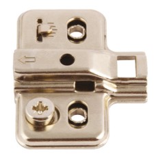 Mounting Plate for Häfele Click On Concealed Hinges Two Part Plate With height adjustment indicator Height 0 mm Hospa screw fixing