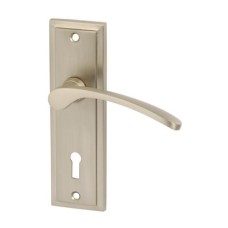 Lever Handles on Backplates for Lever Lock Zinc Alloy Drayton Designed for interior doors Polished/Satin dual