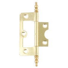 Flush Hinge Finial Steel/Zinc Alloy For medium duty applications Length x width: 60 x 25 mm electro brassed