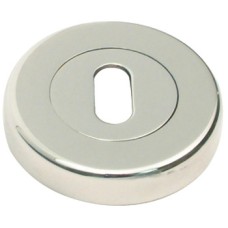 Escutcheons for Zinc Alloy Lever Handles Standard Keyway Ø 53 mm Polished/satin chrome
