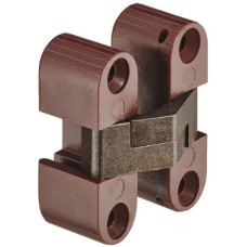 Concealed Hinge 180° for Minimum 16 mm Panel Thickness Unhanded design Brown plastic case