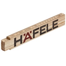Ruler Pocket Beech with Steel Joints Häfele With spring metric reading Length 2000 mm