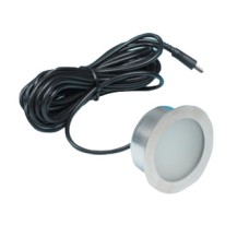 LED Round Light 16 V Ø 15-32 mm Light Set with Master Junction Box and Driver For use in plinths floors or decking Ø 32 mm 4 light set white 9000 K