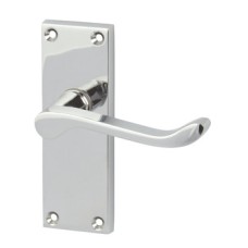 Lever Handles Scroll on Backplates for Latch Zinc Alloy Electro brassed