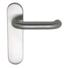 Lever Handles Ø 19 mm on Backplates 316 Stainless Steel Snowdon Pair of lever handles on backplates For latch satin
