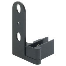 Glass Door Hinge 180° Pivot Sprung For glass/wood constructions Black zinc alloy