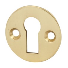 Escutcheons Plain Standard Keyway Face Fixing Brass Polished