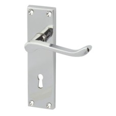 Lever Handles Scroll on Backplates for Lever Lock Zinc Alloy Electro brassed