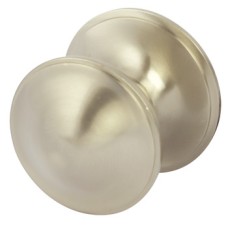 Centre Door Knob Fixed on Round Rose Zinc Alloy With 8 mm threaded spindle Polished brass