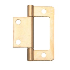 Flush Hinge for Inset Doors Length 40 mm Steel With fixed pin Electro brassed