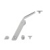 Single Door Flap Fitting Individual Set for One-Sided Application Free Flap H 1.5 Plastic with metal support arm version Model C right mounting grey finish