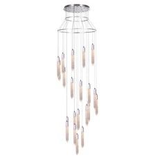 LED Ceiling Pendant Adjustable Rated IP20 21 Light Shard Mains voltage Polished chrome finish