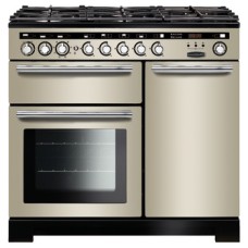 Range Cooker Dual Fuel 1000 mm Rangemaster Encore Deluxe 100 Ivory with chrome trim - EDL100DFFIV/C
